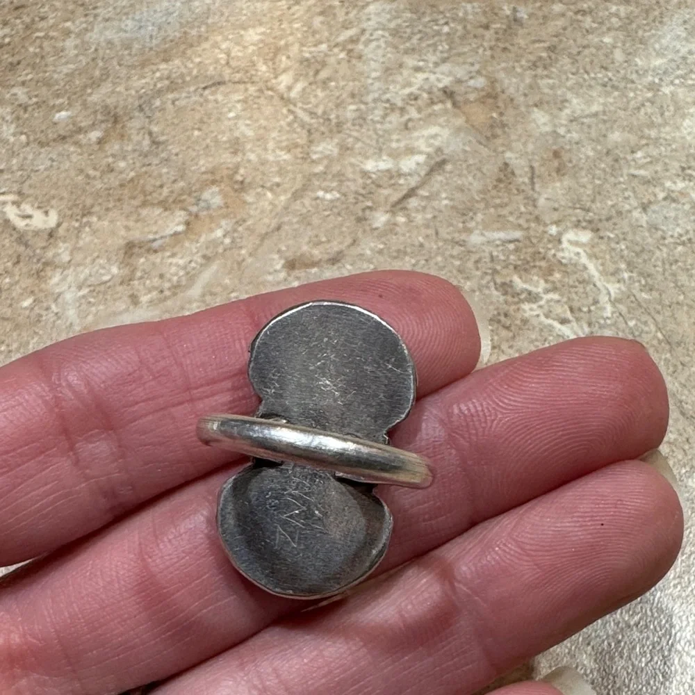 Turquoise Silver Women's Ring - Picture 8 of 13